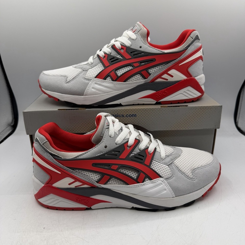 Asics Gel Kayano Trainer Shoes Mens Sz 11 White/Fairy Red Sneakers H403N 0123